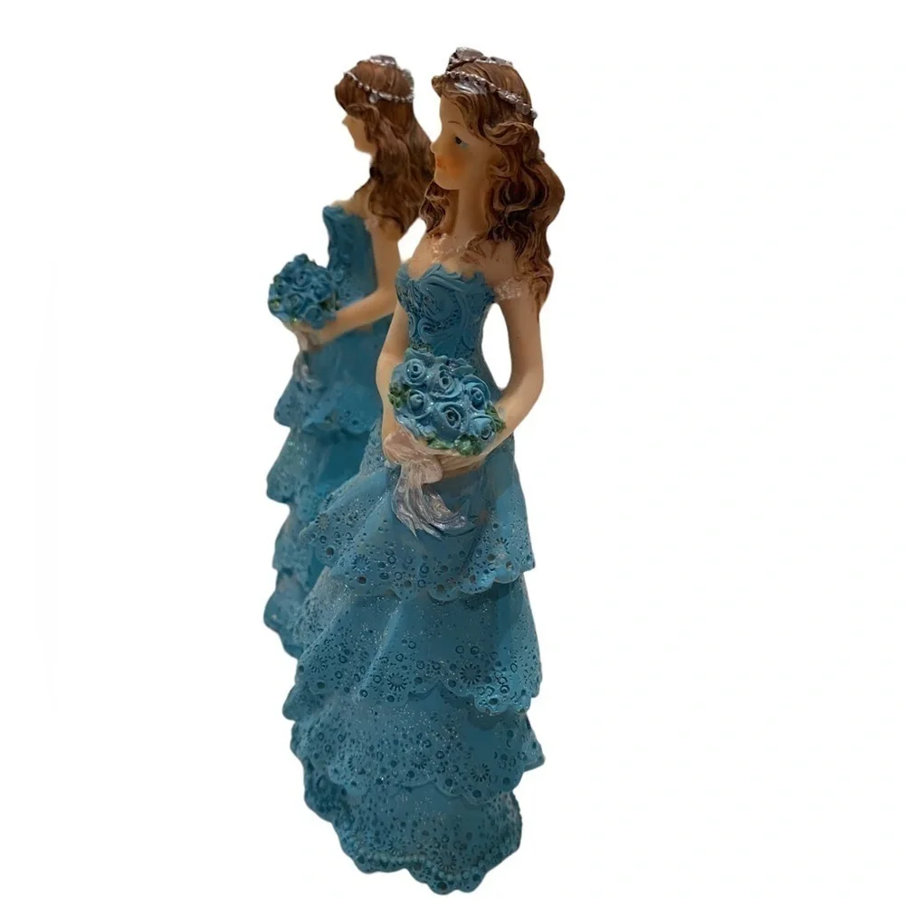 Mis Quince Anos Sweet 16 Birthday Cake Topper Girl Figurine Turquoise Bl…